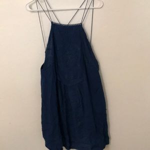 Embroidered spaghetti strap dress